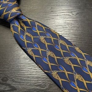 Lanvin Paris Bird Motif Silk Tie